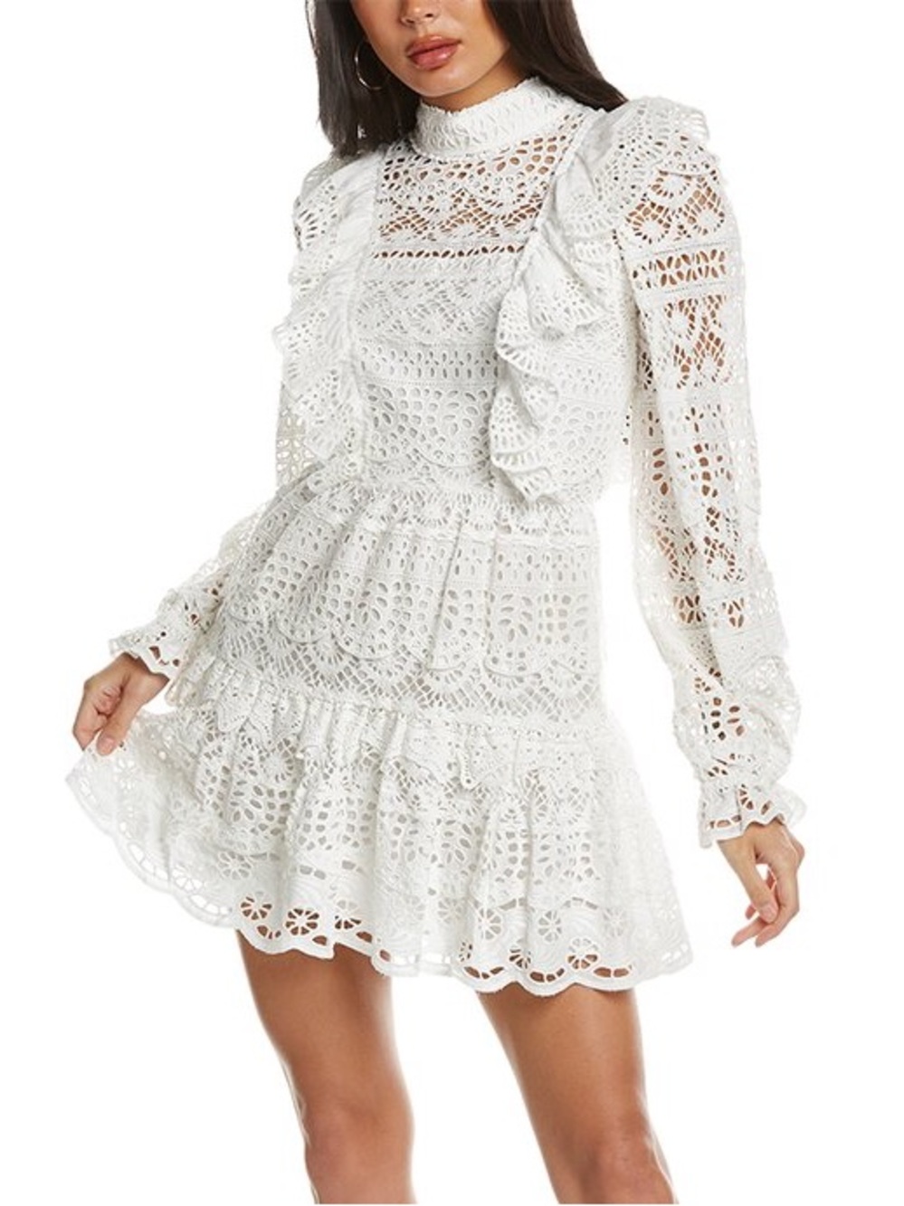 SEA NEW YORK | Patrizia Lace Open Back Mini Dress - White